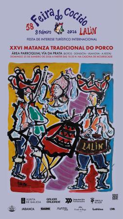 XXVI matanza cocido 2026 cartel pantallas 3840x2160px AF vermello web